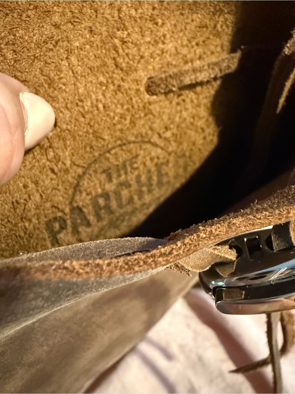Brown Leather saddle attachment water bottle - Picture 3 of 3